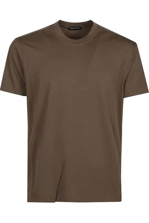 Tom Ford Top, Herre, Brun, 2XL, Bomuld, Casual Bomulds T-shirt