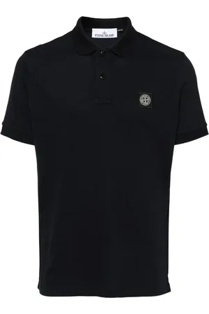 Stone Island Top, Herre, Blå, L, Bomuld, Logo Polo