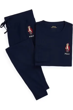 Ralph Lauren Nightwear & Lounge, Herre, Blå, L, Behageligt Nattøj Sæt til Kvinder