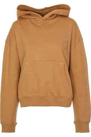 J.W.Anderson Sweathshirts & Hoodies, Dame, Brun, XS, Bomuld, Anchor Logo Hættetrøje