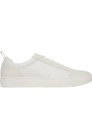 HUGO BOSS Sko, Herre, Hvid, 43 EU, Læder, Hvide Læder Lave Top Sneakers