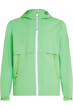 Tommy Hilfiger Jakke, Herre, Grøn, XS, Polyester, TH Protect Sail Hooded Jacket