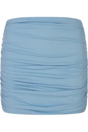 Tory Burch Nederdel, Dame, Blå, M, Bliss Flæse Mini Nederdel