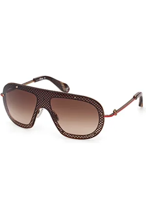 Christian Louboutin Tilbehør, unisex, Brun, M, Metal Shield Solbriller i Mørk Bronze