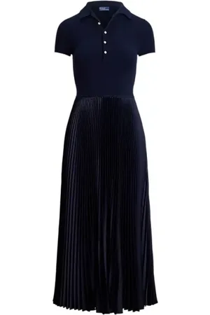 Ralph Lauren Kjole, Dame, Blå, XL, Elegant Kjole til Kvinder
