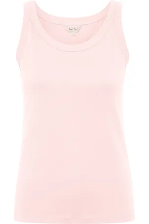 Part Two Top, Dame, Lyserød, 2XL, Tyl, Soft Cotton Top Potpourri Style