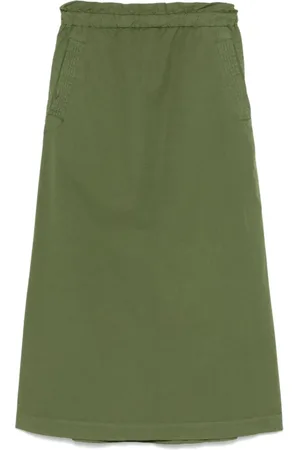 Woolrich Nederdel, Dame, Grøn, L, Tyl, A-Line Nederdel med Snøre i Taljen