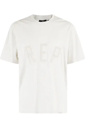 Represent Top, Herre, , 2XL, Bomuld, Broderet T-shirt i flødefarve