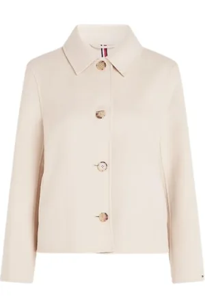 Tommy Hilfiger Jakke, Dame, , M, Uld, Kort Uldblanding Trenchcoat