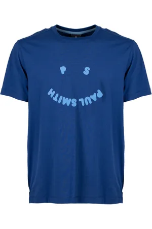 Paul Smith Top, Herre, Blå, S, Bomuld, Contrasting Logo T-Shirt
