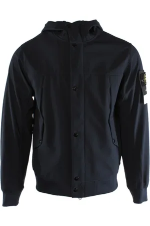 Stone Island Jakke, Herre, Blå, S, Uld, Soft Shell Jakke