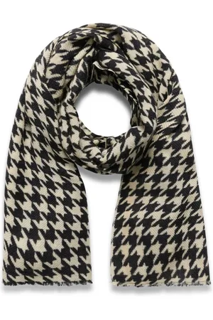 Part Two Tilbehør, Dame, Sort, ONE SIZE, Uld, Sort Houndstooth Halstørklæde