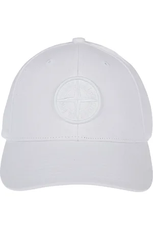 Stone Island Tilbehør, Herre, Hvid, ONE SIZE, Bomuld, Klassisk Baseball Cap