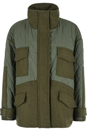 Pinko Frakke, Dame, Grøn, XS, Uld, Voltaire Parka Frakke