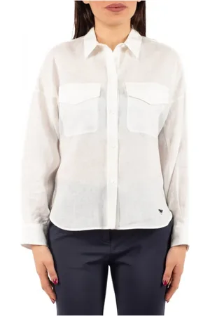 Max Mara Bluser & Skjorter, Dame, Hvid, L, Skjorte