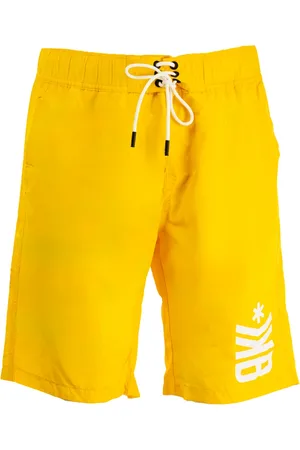 Bikkembergs Badetøj, Herre, Gul, 2XL, Mænds Lange Boardshorts til Afslappet Stil