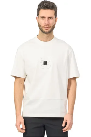 HUGO BOSS Top, Herre, Hvid, XL, Bomuld, Layered Logo T-shirt