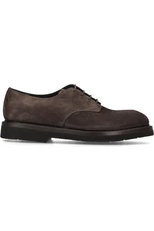 Premiata Sko, Herre, Brun, 44 EU, Suede, Brune Suede Snøresko i Derby-stil