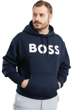HUGO BOSS Sweathshirts & Hoodies, Herre, Blå, S, Bomuld, Hoodie