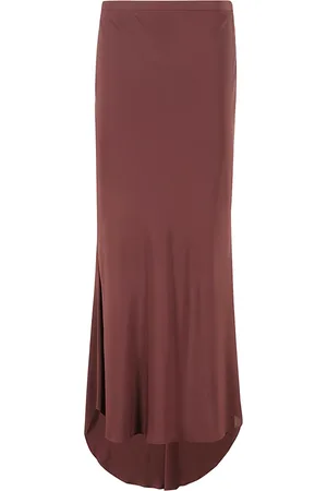 Serafini Nederdel, Dame, Brun, 2XS, Uld, Stilfuld Maxi Nederdel