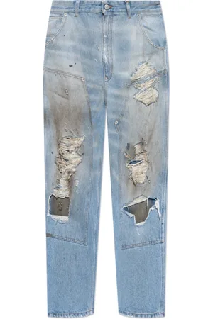Maison Margiela Jeans, Herre, Blå, W32, Bomuld, Jeans med let tilspidsede ben