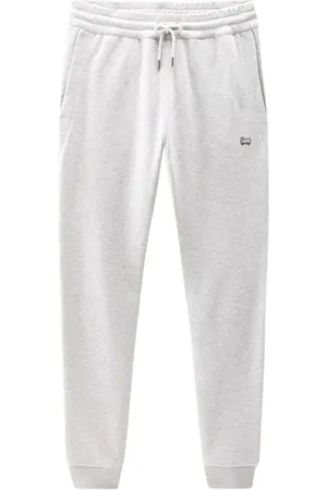Woolrich Bukser, Herre, Grå, S, Bomuld, Lysegrå Melerede Sweatpants