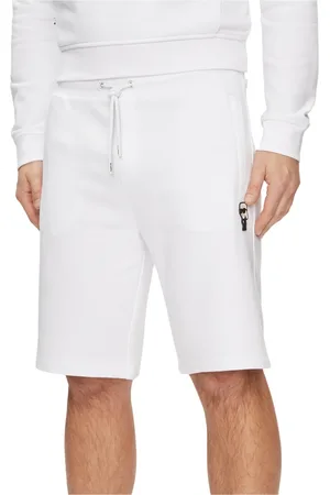 Karl Lagerfeld Shorts, Herre, Hvid, M, Bomuld, Hvide bomuldsblandingsshorts med normal pasform
