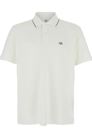 C.P. Company Top, Herre, Hvid, L, Bomuld, Hvid Polo Stripe T-shirts og Polos