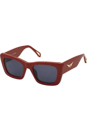 Zadig & Voltaire Tilbehør, unisex, Rød, 51 MM, Uld, Skinnende solbriller