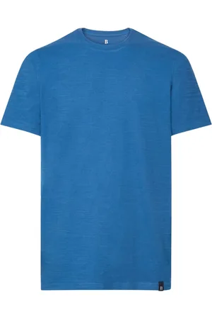 Boggi Milano Top, Herre, Blå, 2XL, Bomuld, Ss Slub Bomuld Jersey T-shirt