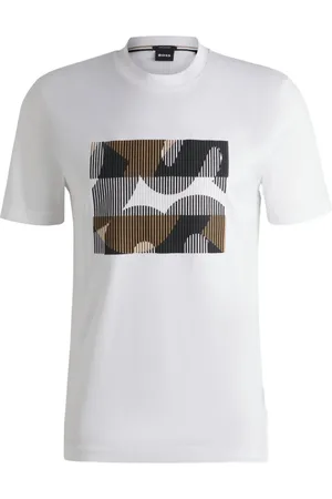 HUGO BOSS Top, Herre, Hvid, 2XL, Bomuld, Thompson 209 T-Shirt