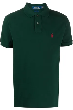 Ralph Lauren Top, Herre, Grøn, XL, Bomuld, Skovgrøn bomulds polo shirt