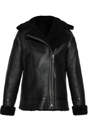 IRO Jakke, Dame, Sort, L, Shearling Coat Bernisse