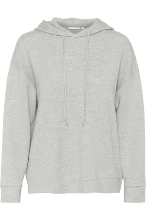 INWEAR Sweathshirts & Hoodies, Dame, Grå, XS, Polyester, Granite Melange Hættetrøje Sweatshirt