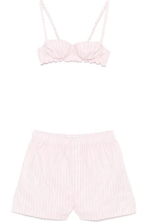 Serafini Nightwear & Lounge, Dame, Lyserød, XS, Uld, Kjole med elastisk talje og knaplukning