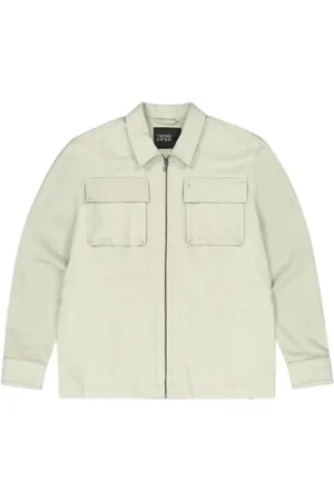Butcher of Blue Jakke, Herre, Grøn, S, Tyl, Sonam Twill Overshirt