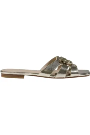Pinko Sko, Dame, Grå, 41 EU, Uld, Flade sandaler