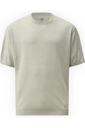 C.P. Company Top, Herre, Grå, XL, Kortærmet Strik T-Shirt
