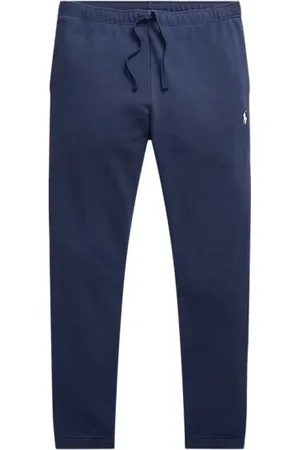 Ralph Lauren Bukser, Herre, Blå, 2XL, Bomuld, Blå Sweatpants med Justerbar Talje
