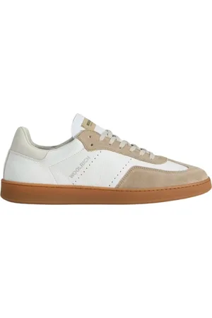 Woolrich Sko, Herre, Flerfarvet, 43 EU, Læder, Læder Swing Court Sneakers med Ruskind Detaljer