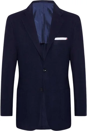 Kiton Jakkesæt, Herre, Blå, L, Uld, Navy Blå Uldjakke