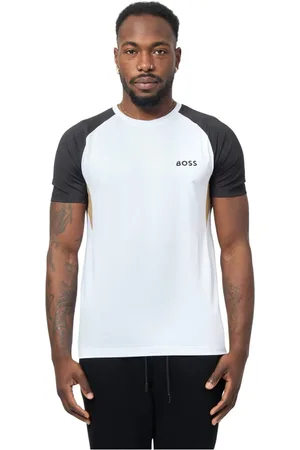 HUGO BOSS Top, Herre, Hvid, 3XL, Hvid T-shirt med højtydende stof