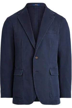 Ralph Lauren Jakke, Herre, Blå, M, Bomuld, Blå Bomuld Blazer med Knapper