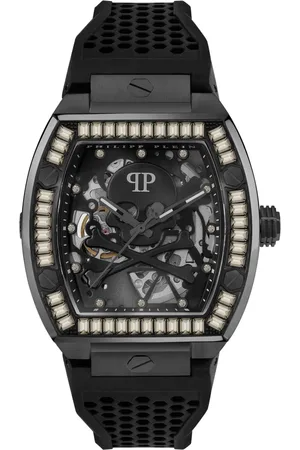 Philipp Plein Tilbehør, Herre, Sort, ONE SIZE, $keleton Crystal Automatic Watch