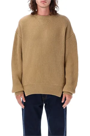 Jil Sander Strik, Herre, , M, Uld, Cable Knit Crewneck Sweater
