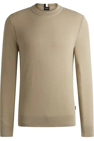 HUGO BOSS Strik, Herre, , L, Uld, Rundhalset strik