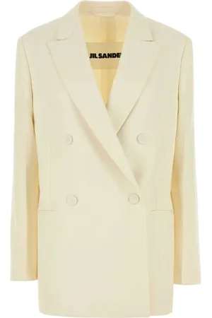 Jil Sander Jakke, Dame, , S, Uld, Cream Wool Blazer