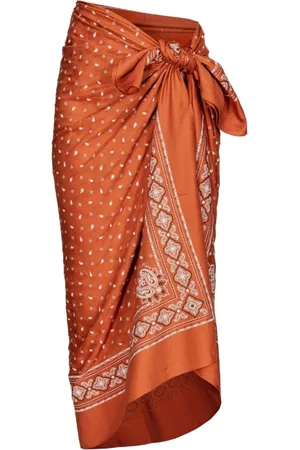 Pinko Nederdel, Dame, Lyserød, L, Burnt Orange Nederdel med Sidelukning