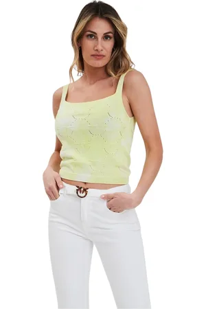 Pinko Top, Dame, Grøn, M, Polyester, Tafalla Top