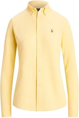 Ralph Lauren Bluser & Skjorter, Dame, Gul, XL, Afslappet Skjorte